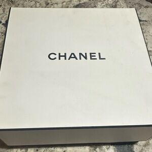 CHANEL Classic White Box with Black Lettering and Small Chanel Gift Bag